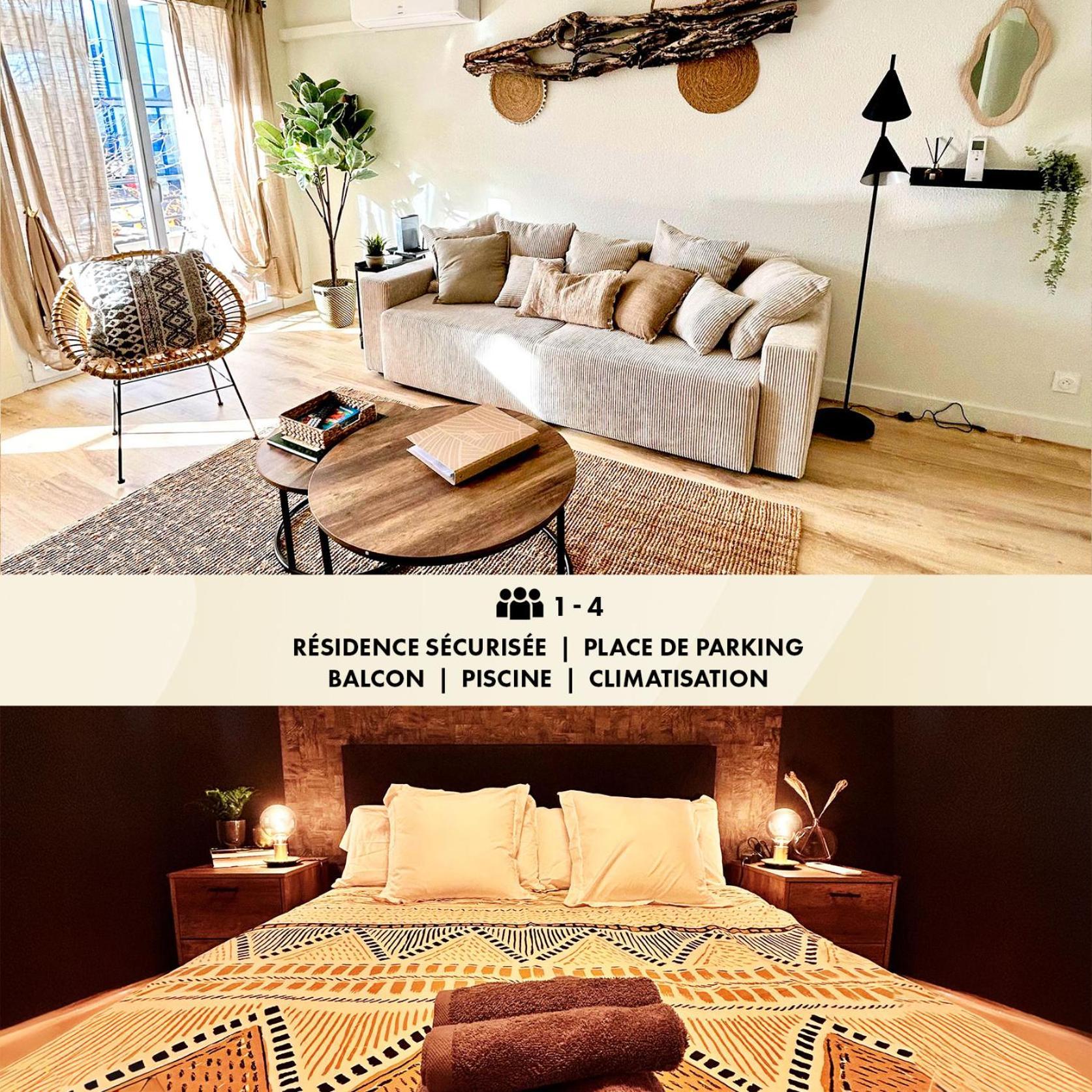 Апартаменты Modern 1 Bdr + Balcony + Free Parking + Ac + Pool Л'Иль-д'Або Экстерьер фото